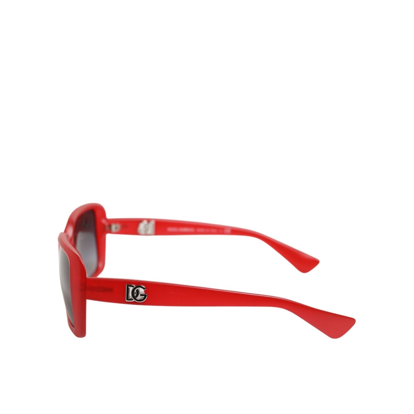 Dolce & Gabbana DG6093 Red Rectangular Grey Graduated Lenses Sunglasses