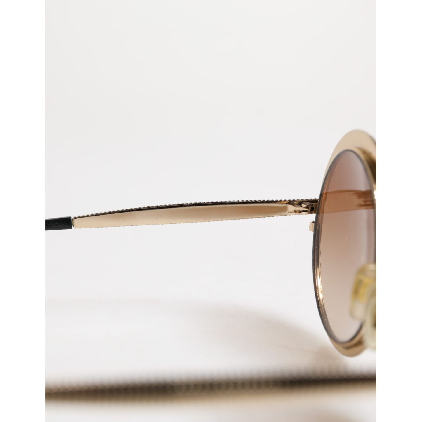 Dolce & Gabbana Gold Brown Gradient Round Frame DG2179 Eyewear Sunglasses