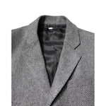 Dolce & Gabbana Gray Wool Single Breasted Trench Coat Jacket