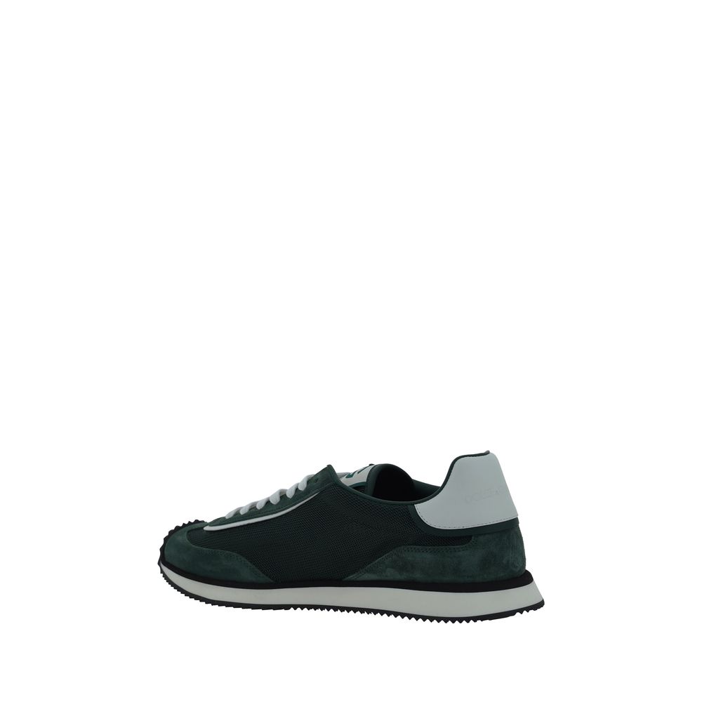Dolce & Gabbana Green Calf Leather Bos Taurus Athletic Sneakers