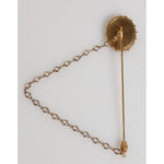 Dolce & Gabbana Lapel Pin DG Logo Gold Chain Mens Accessories Brooch in polished gold-tone with elegant chain detail.