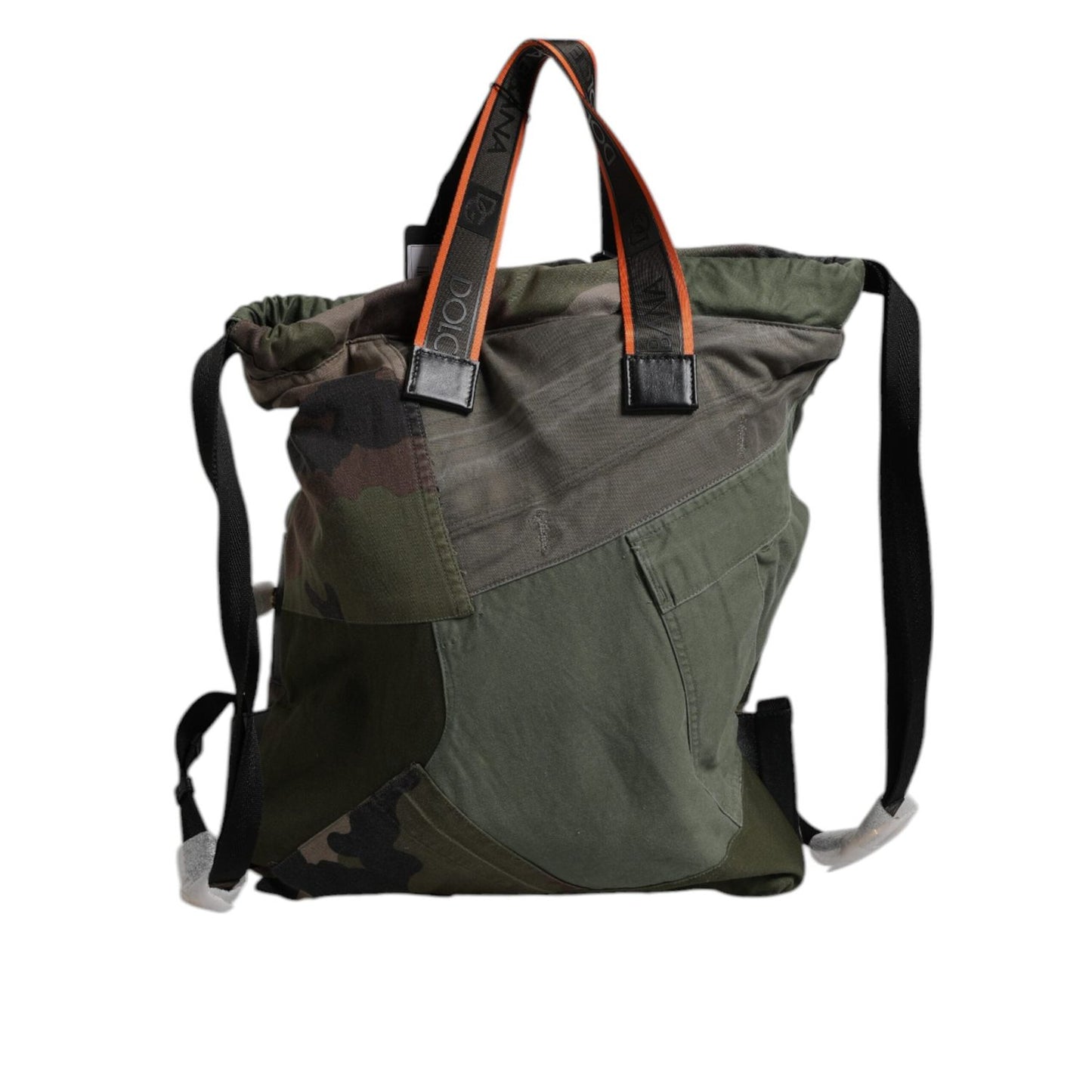 Dolce & Gabbana Military Green Patchwork Rucksack Backpack Bag 1728,67345645728,Backpacks - Bags,Backpacks - Men - Bags,Bags,Dolce & Gabbana,Green,Material: 80% Cotton 10% Calf Leather 10% Nylon,Men,Men - Bags,New with tags