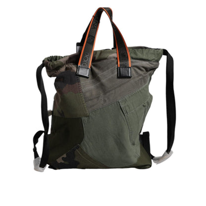 Dolce & Gabbana Military Green Patchwork Rucksack Backpack Bag 1728,67345645728,Backpacks - Bags,Backpacks - Men - Bags,Bags,Dolce & Gabbana,Green,Material: 80% Cotton 10% Calf Leather 10% Nylon,Men,Men - Bags,New with tags