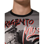 Dolce & Gabbana Multicolor Agrigento Dance Jazz Music Print T-shirt featuring vibrant motifs and classic crew neck design.