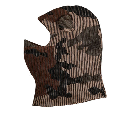 Dolce & Gabbana Multicolor Camouflage Balaclava Mask Men Cap One Size Hat Dolce & Gabbana