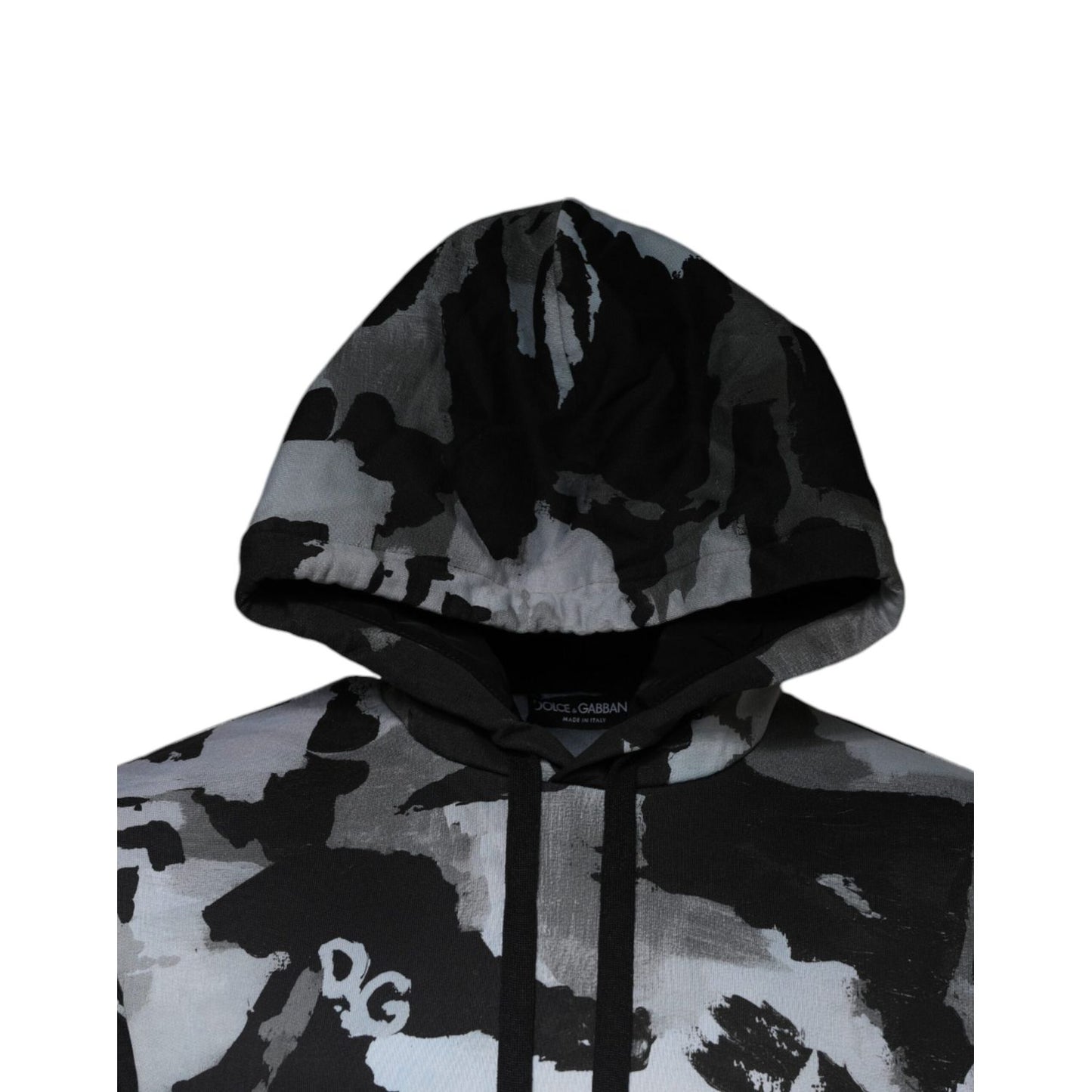 Dolce & Gabbana Multicolor Camouflage Men Hooded Sweater