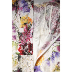 Zipper detail of Dolce & Gabbana Multicolor Floral Long Sleeve A-line Dress showing intricate floral pattern and craftsmanship.