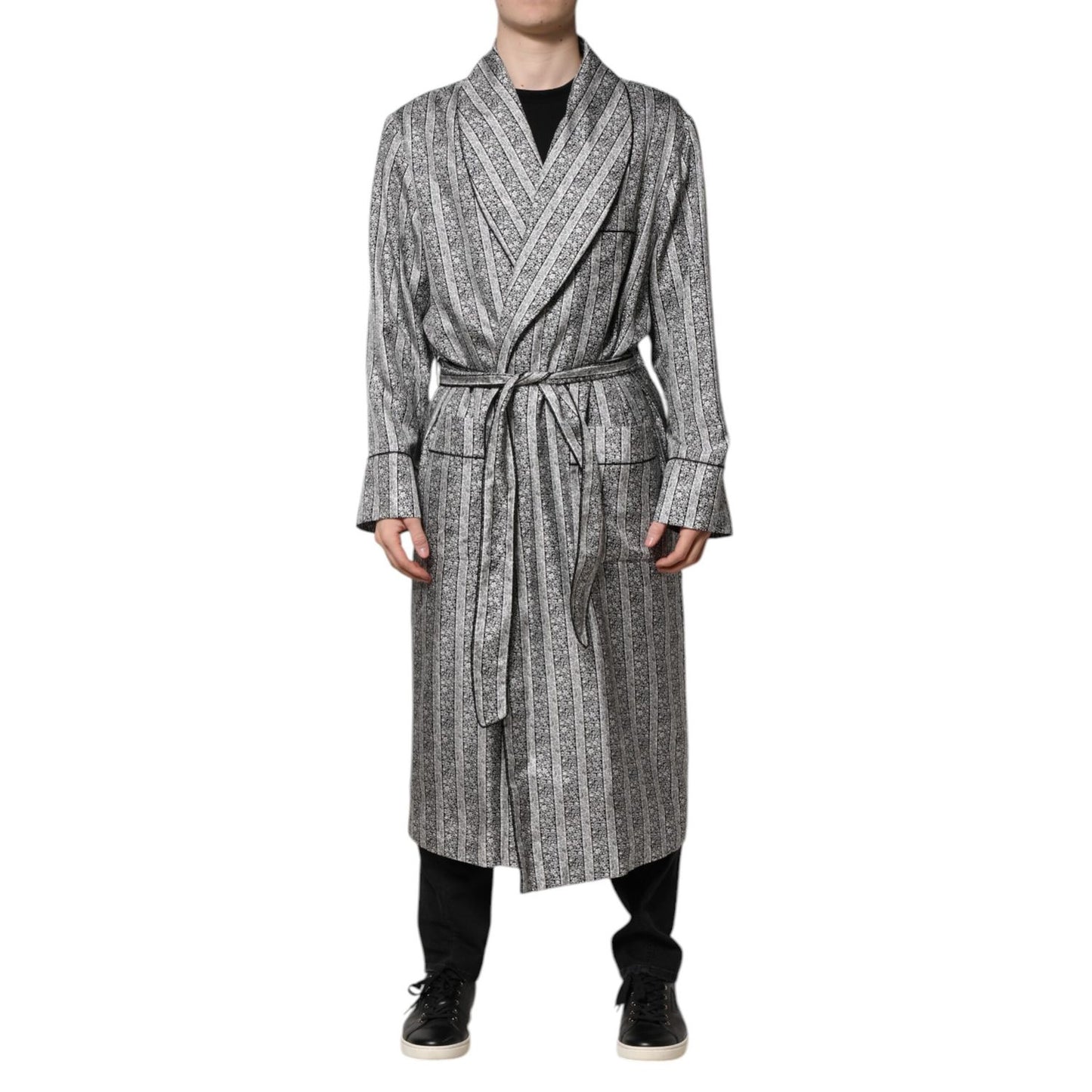 Dolce & Gabbana Multicolor Floral Robe Coat Wrap Jacket 1728,67345645728,Clothing,Dolce & Gabbana,IT44 | XS,IT46 | S,IT48 | M,IT50 | L,IT54 | XL,Jackets - Men - Clothing,Material: 100% Silk,Men,Men - Clothing,Multicolor,New with tags,Robes - Sleepwear - C