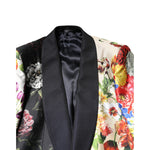 Dolce & Gabbana Multicolor Floral SICILIA Silk 3 Piece Suit blazer with floral pattern.