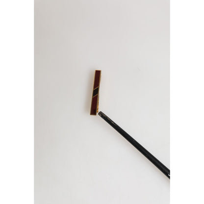 Dolce & Gabbana Multicolor Gold Tone Brass Men's Accessory Tie Clip Bar