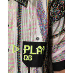 Dolce & Gabbana Multicolor Graphic Collared Casual Shirt with bold design