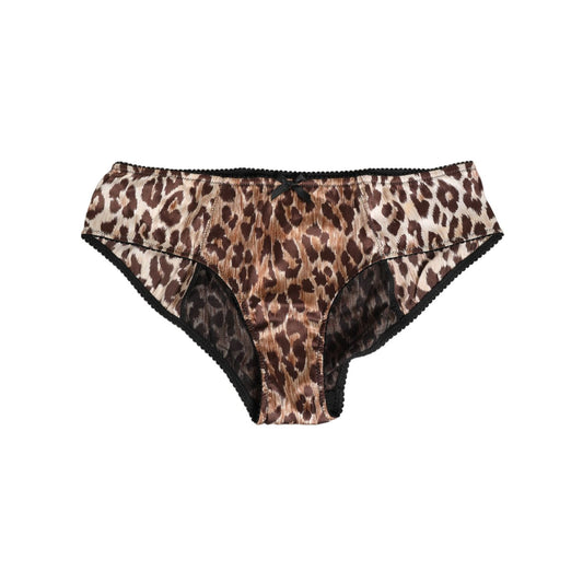 Dolce & Gabbana Multicolor Leopard Print Girdle Panty Underwear featuring bold style and comfort, made in Italy.