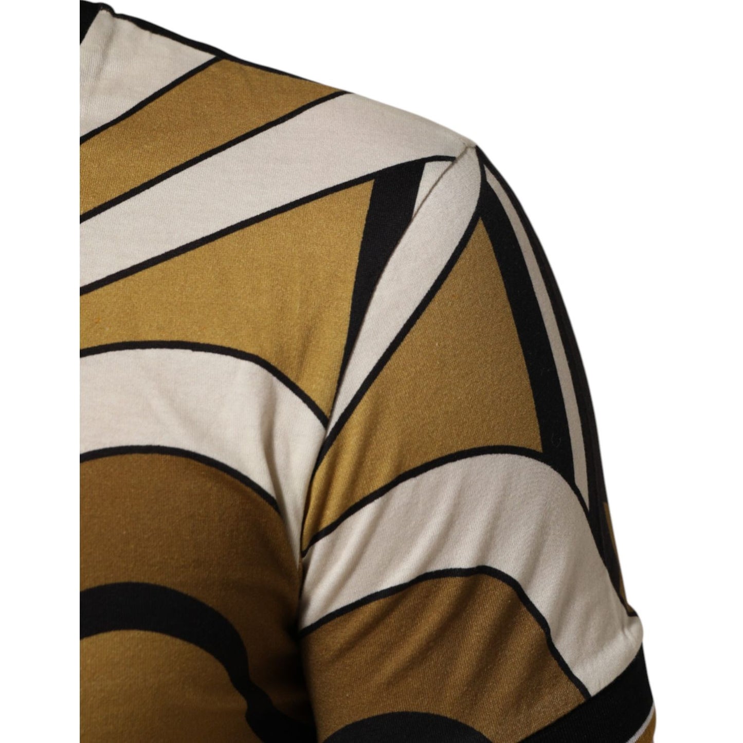 Dolce & Gabbana Multicolor Millennials Star CrewNeck T-shirt close-up showing bold pattern detail.