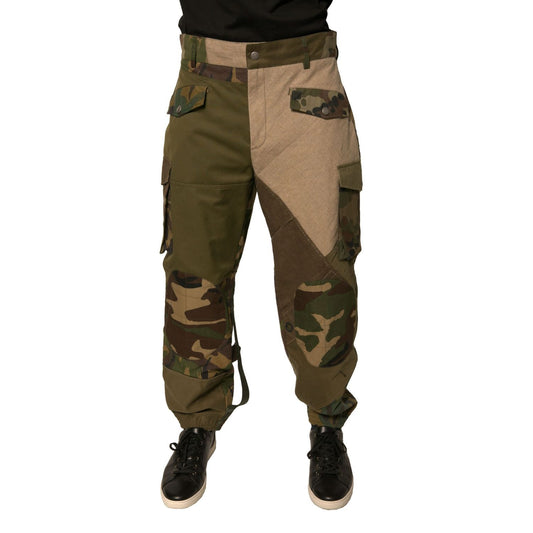 Dolce & Gabbana Multicolor Patchwork Flight Cargo Pants 1728,67345645728,Cargo Pants - Pants - Clothing,Clothing,Dolce & Gabbana,IT50 | L,Jeans & Pants - Men - Clothing,Material: 60% Cotton 30% Hemp 10% Nylon,Men,Men - Clothing,Multicolor,Pants - Clothing