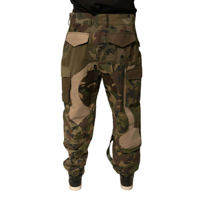 Dolce & Gabbana Multicolor Patchwork Flight Cargo Pants 1728,67345645728,Cargo Pants - Pants - Clothing,Clothing,Dolce & Gabbana,IT50 | L,Jeans & Pants - Men - Clothing,Material: 60% Cotton 30% Hemp 10% Nylon,Men,Men - Clothing,Multicolor,Pants - Clothing