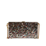 Dolce & Gabbana Multicolor PurseBox Fashion Sinner Glitter Crossbody Bag with gold chain strap and exclusive multicolor glitter design.