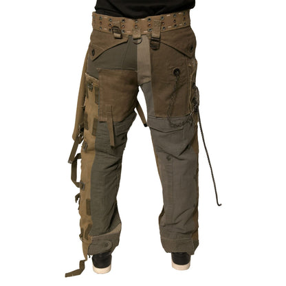 Dolce & Gabbana Multicolor Reconstructed Flight Cargo Pants 1728,67345645728,Cargo Pants - Pants - Clothing,Clothing,Dolce & Gabbana,IT48 | M,Jeans & Pants - Men - Clothing,Material: 50% Cotton 50% Hemp,Men,Men - Clothing,Multicolor,New with tags,Pants -