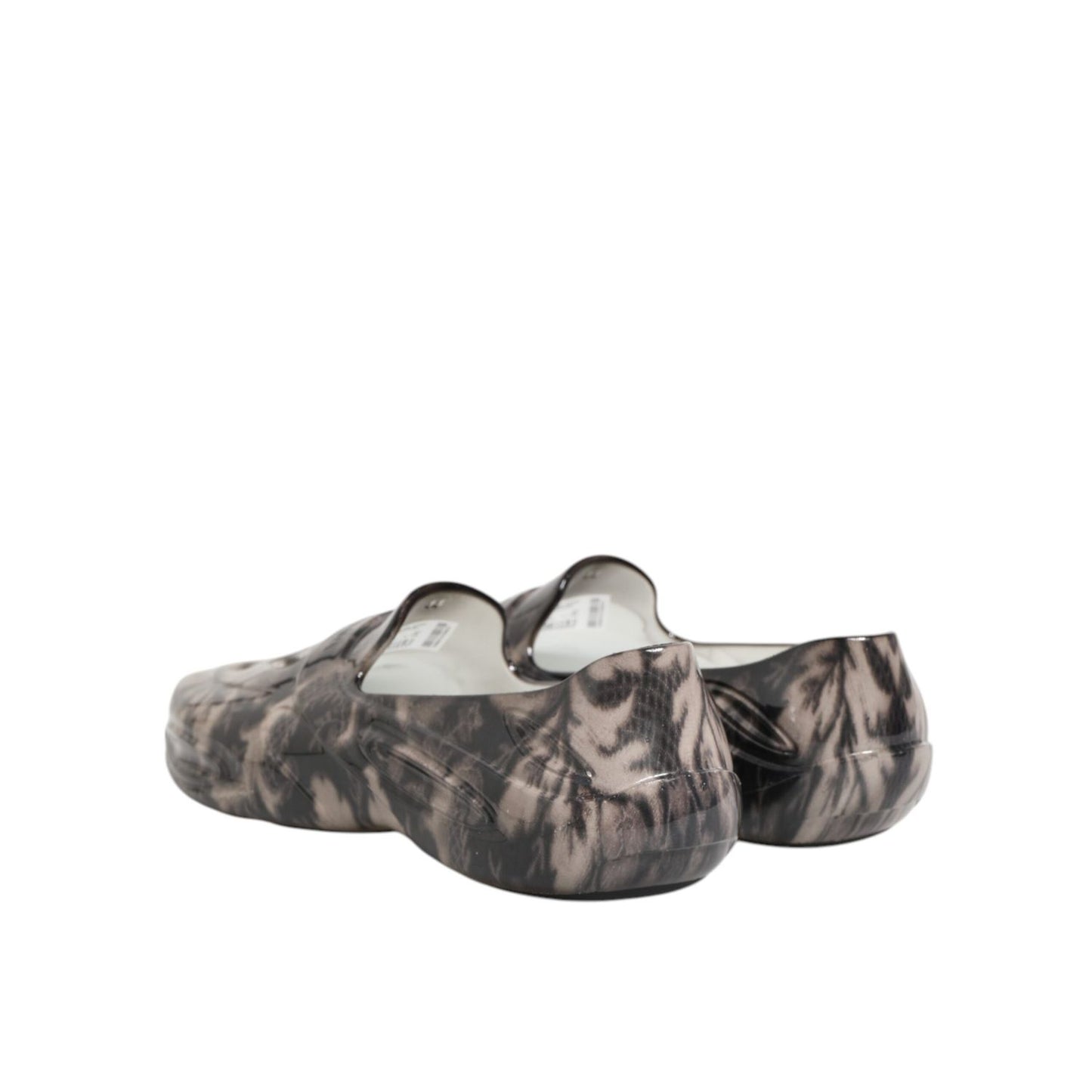 Dolce & Gabbana Multicolor Rubber Low Top Men Sneakers Shoes rear view, showcasing sleek slip-on design with durable rubber and logo details.