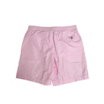 Dolce & Gabbana Pink Nylon Logo Side Stripe Beachwear Men Swimwear featuring elastic waistband and durable design.