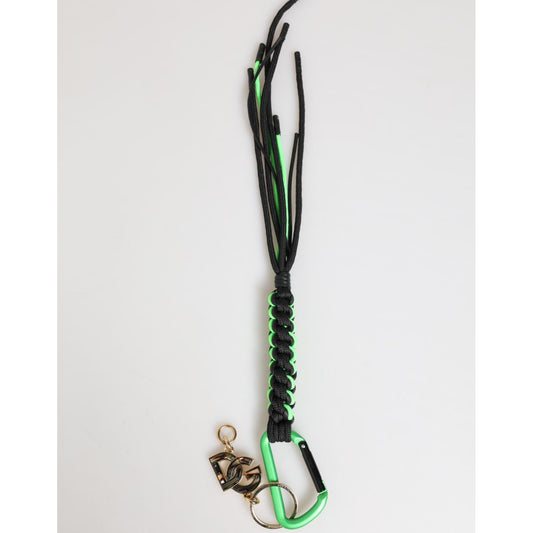 Dolce & Gabbana Polyester Multicolor Tape String DG Logo Keychain Keyring with iconic designer flair and logo details