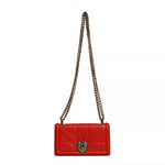 Dolce & Gabbana Red Quilted Devotion Crossbody 11 PRO Phone case bag with gold-tone hardware and chain strap.
