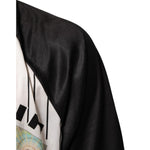 Dolce & Gabbana Tradizione Graffiti Print Oversized Men T-shirt black raglan sleeve detail