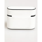 Dolce & Gabbana White Black Rubber Logo Embossed Accessory Airpods Case in durable rubber with embossed DG logo, stylish protection.