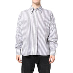 Dolce & Gabbana White Black Stripe Button Down Casual Shirt