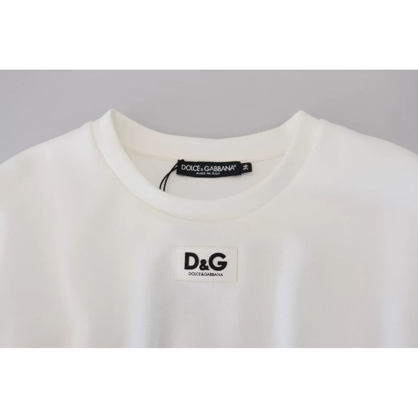 Dolce & Gabbana White Cotton Corset Stretch Top T-shirt