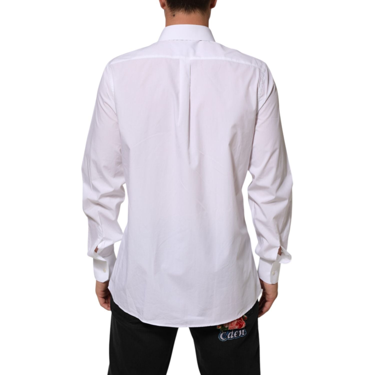 Dolce & Gabbana White Cotton MARTINI Men Formal Dress Shirt