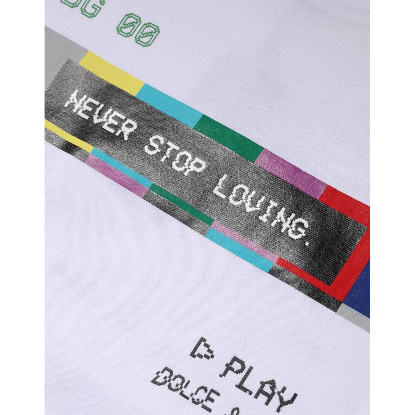 Dolce & Gabbana White Cotton Printed Short Sleeves T-shirt Dolce & Gabbana