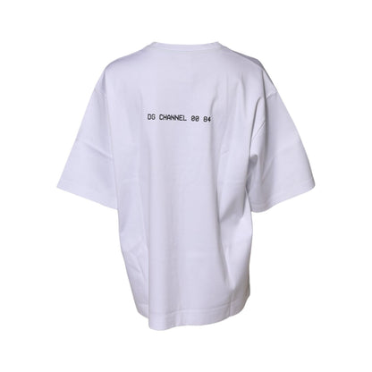 Dolce & Gabbana White Cotton Printed Short Sleeves T-shirt Dolce & Gabbana