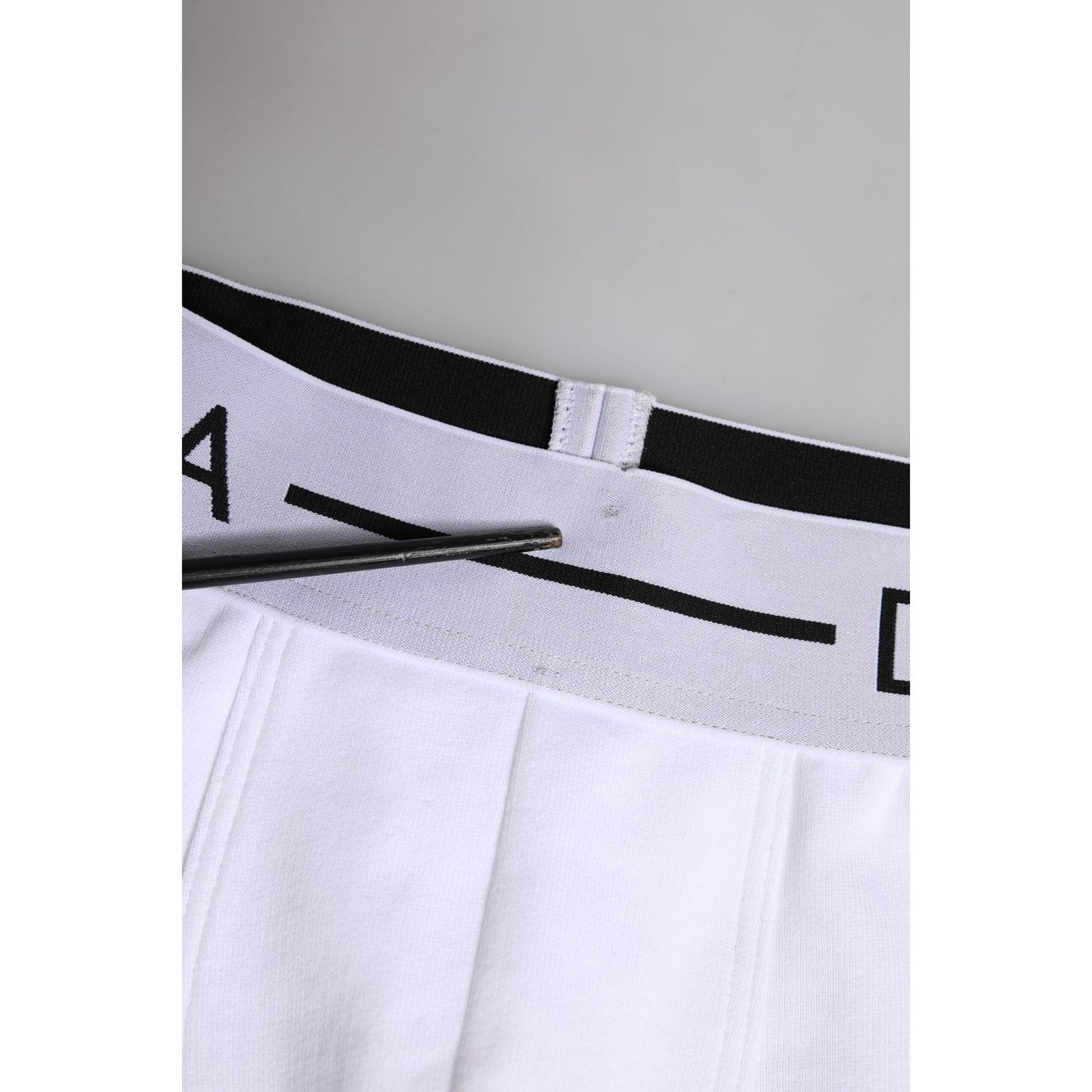Dolce & Gabbana White Cotton Stretch Regular Boxer Underwear