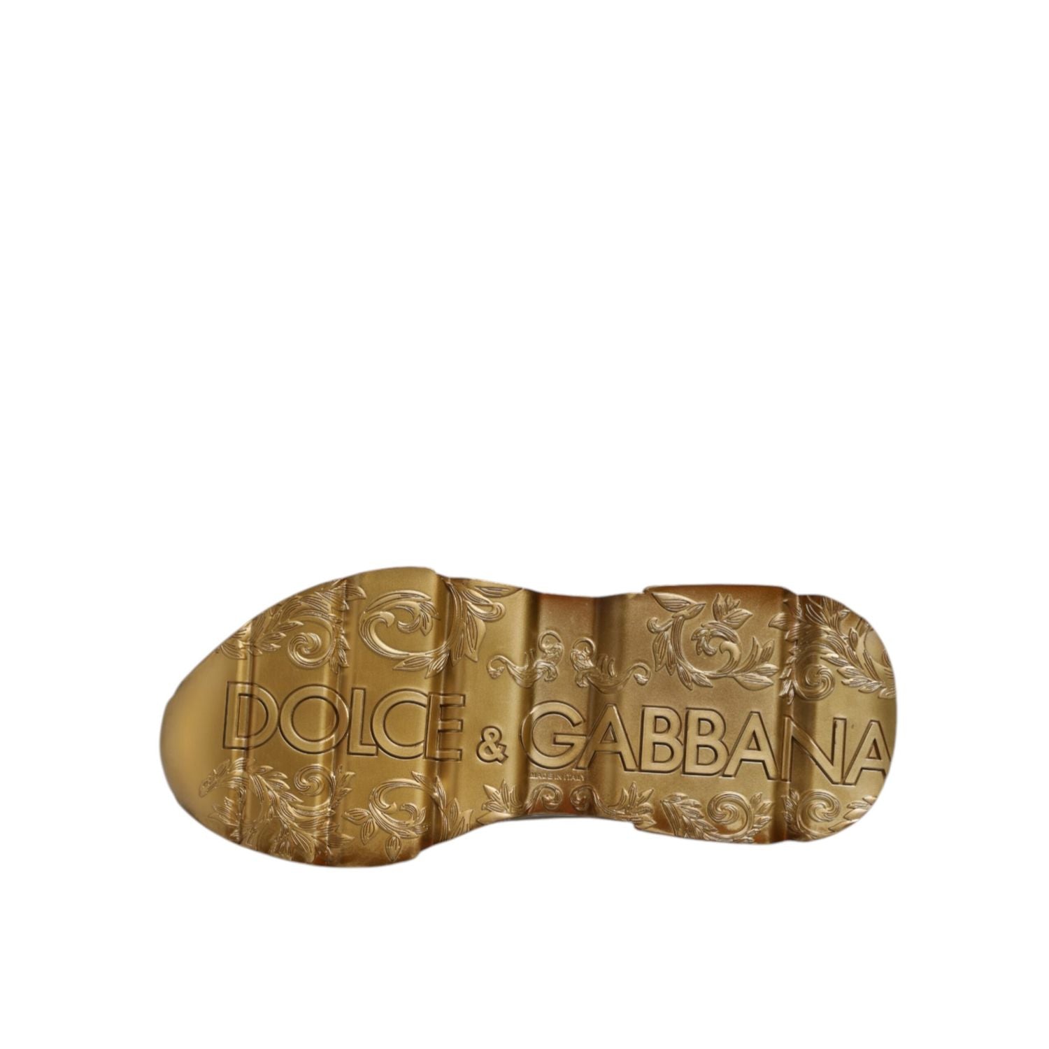 Dolce & Gabbana White Gold Daymaster Low Top Sneakers Shoes