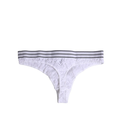 Dolce & Gabbana White Nylon Floral Lace Bottom Panty Underwear