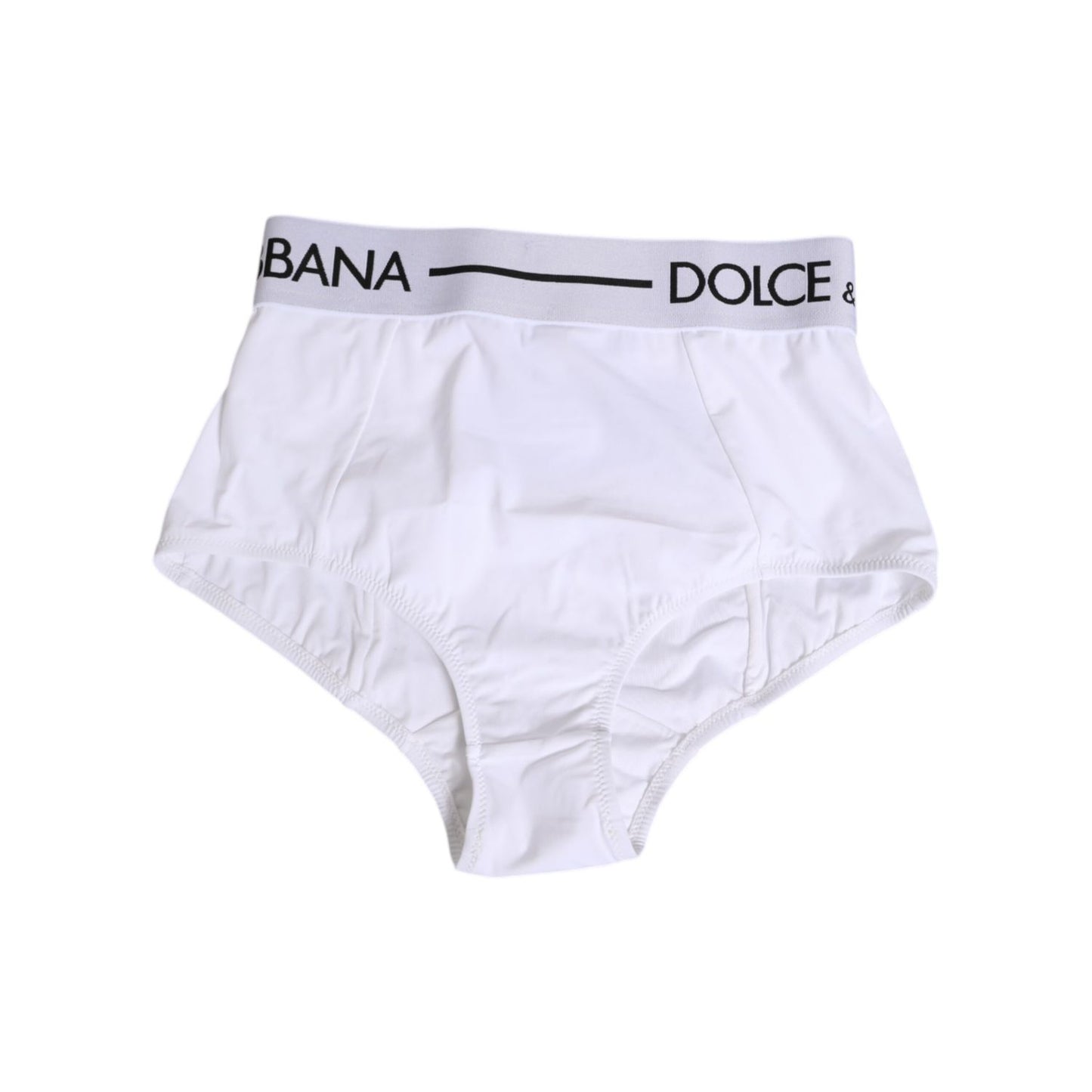 Dolce & Gabbana White Nylon Logo Waistband Panty Underwear, smooth fabric, iconic style, comfortable everyday wear.