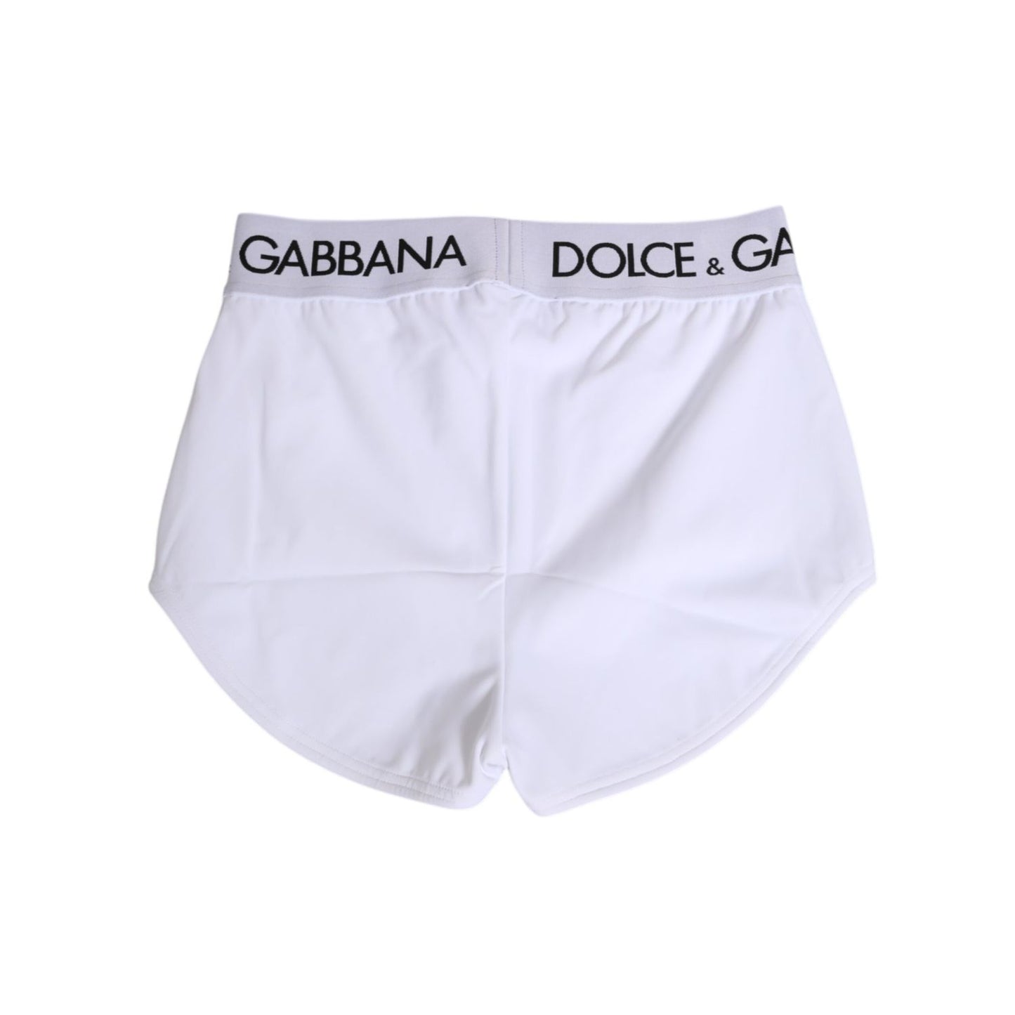 Dolce & Gabbana White Nylon Logo Waistband Shorts Underwear