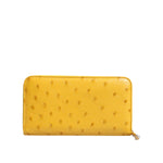 Dolce & Gabbana Yellow Leather Logo Plaque Zip Around Continental Wallet with minor scratches on front
