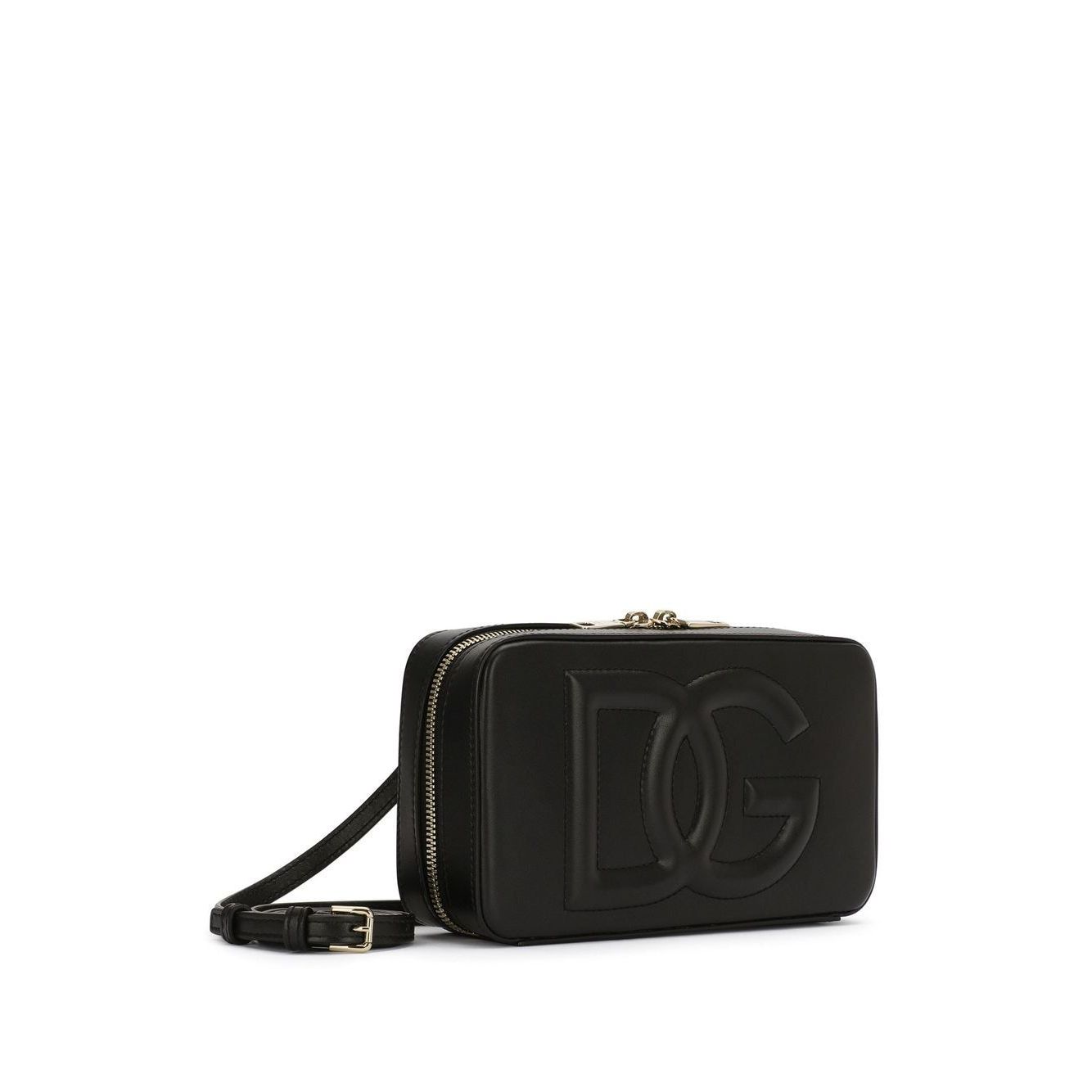 Front view with bag zipped and handles upright.