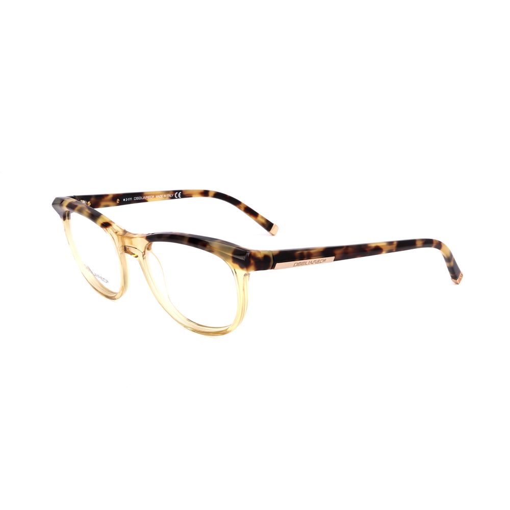 Dsquared² Bicolor Acetate Frames in Havana, unisex glasses with acetate material, dimensions 51/18/140mm.
