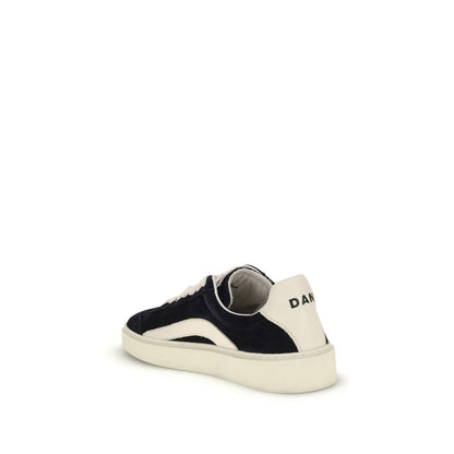 Dsquared² Black Calf Leather Bos Taurus Low Top Sneakers