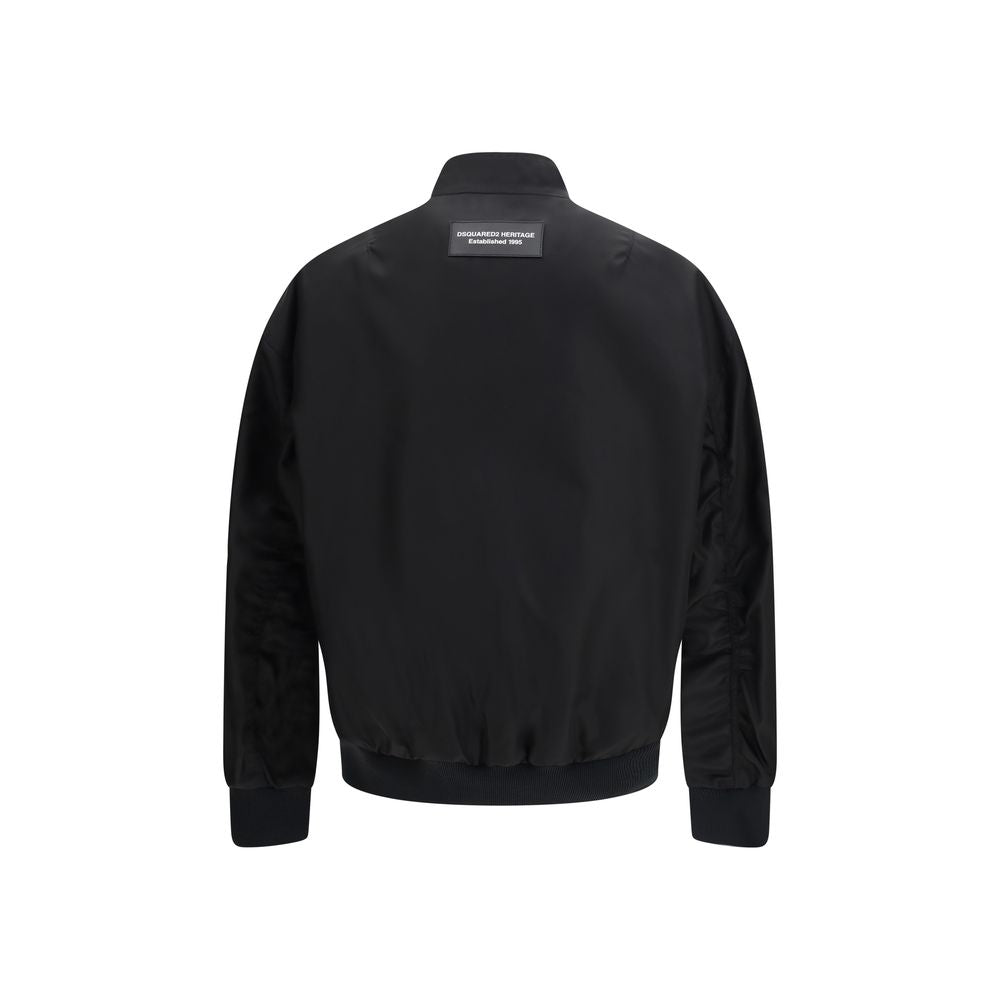 Dsquared² Black Polyamide Bomber 1728,72470364320,Black,Bombers - Jackets & Coats - Clothing,Clothing,Dsquared²,IT46 | S,IT50 | L,IT52 | XL,Jackets & Coats - Clothing,Men,New with tags
