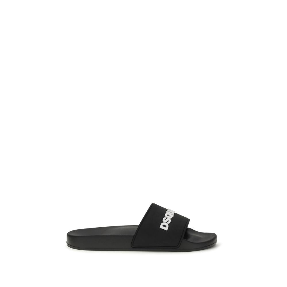 Dsquared² Black Rubber Sandals 1728,72470364320,Black,Dsquared²,EU40/US7,EU41/US8,Men,New with tags,Sandals - Shoes,Shoes