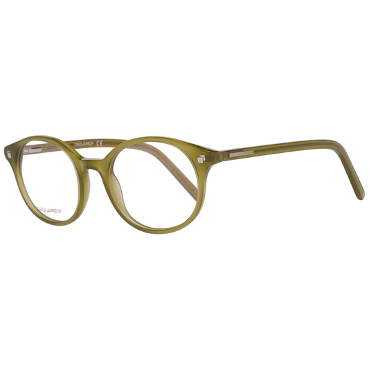 Dsquared² Chic Green Unisex Eyewear with full-rim design, crafted from durable plastic, showcasing contemporary and classic style.