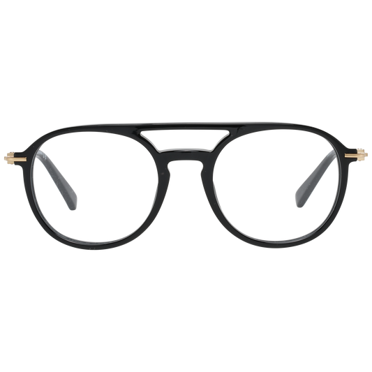 Dsquared² Sleek Black Full-Rim Designer Eyewear, unisex metal and plastic frame, black color, sophisticated fashion eyeglasses