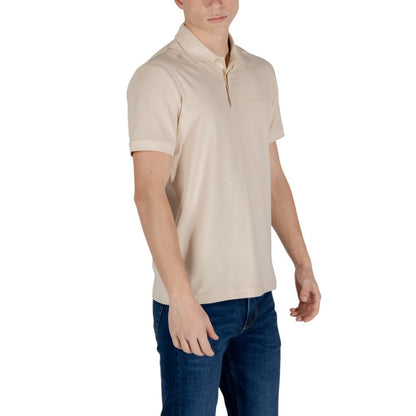 EA7 Emporio Armani Beige Cotton Polo Shirt