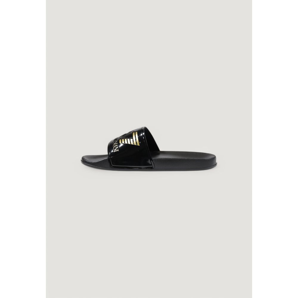 EA7 Emporio Armani Bicolor Pvc Slippers side view showcasing minimalist design with logo.