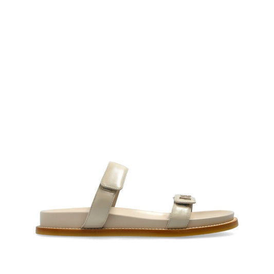 EMPORIO ARMANI EXCLUSIVE Emporio Armani Leather Slide Sandals Sandals