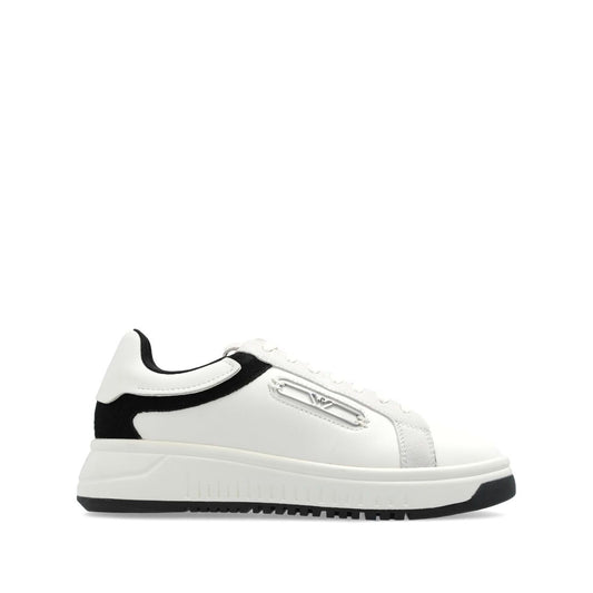 EMPORIO ARMANI EXCLUSIVE Emporio Armani Leather sneakers with suede details and eagle plaque Sneakers