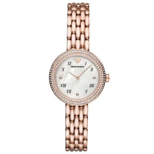 EMPORIO ARMANI MOD. AR11355 stainless steel ladies wristwatch with quartz movement and mineral dial, water resistant up to 3 ATM.
